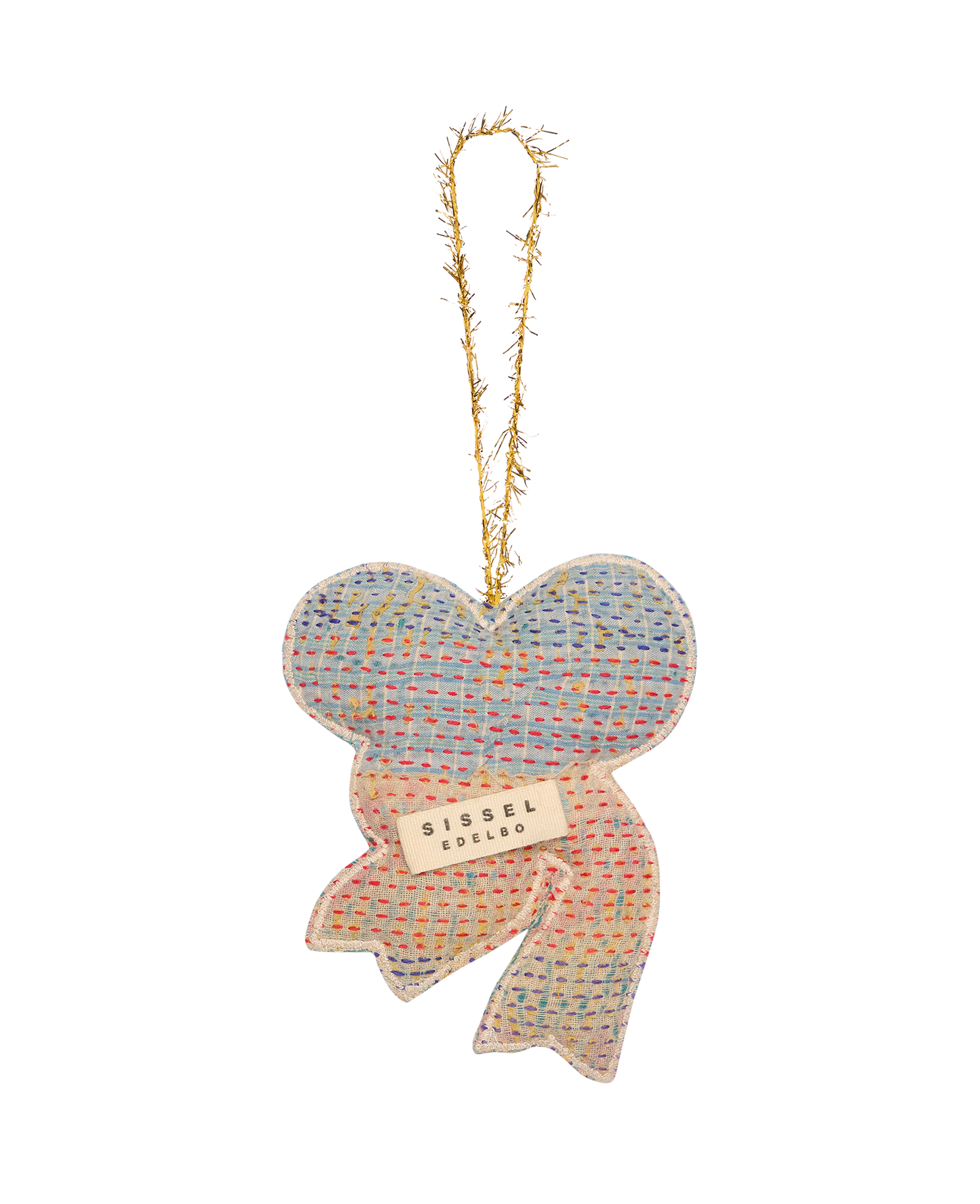 Christmas Kantha Bow Ornament