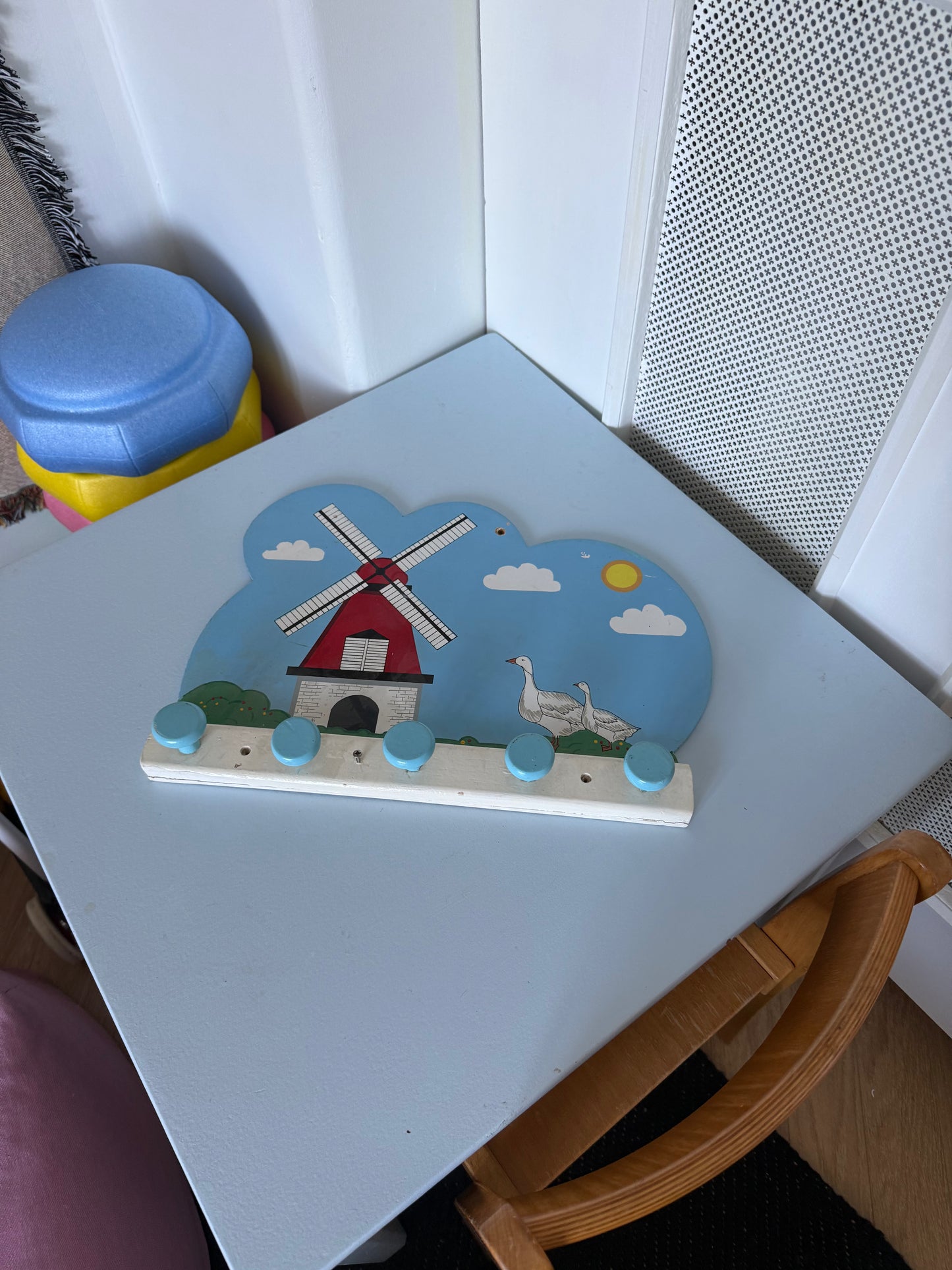 Retro IKEA knagerække med 5 knager