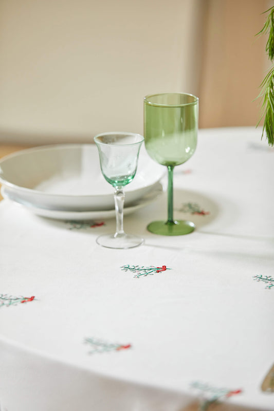 Mistle toe dug i økologisk bomuld: Sådan skaber du hyggelig julebordstemning