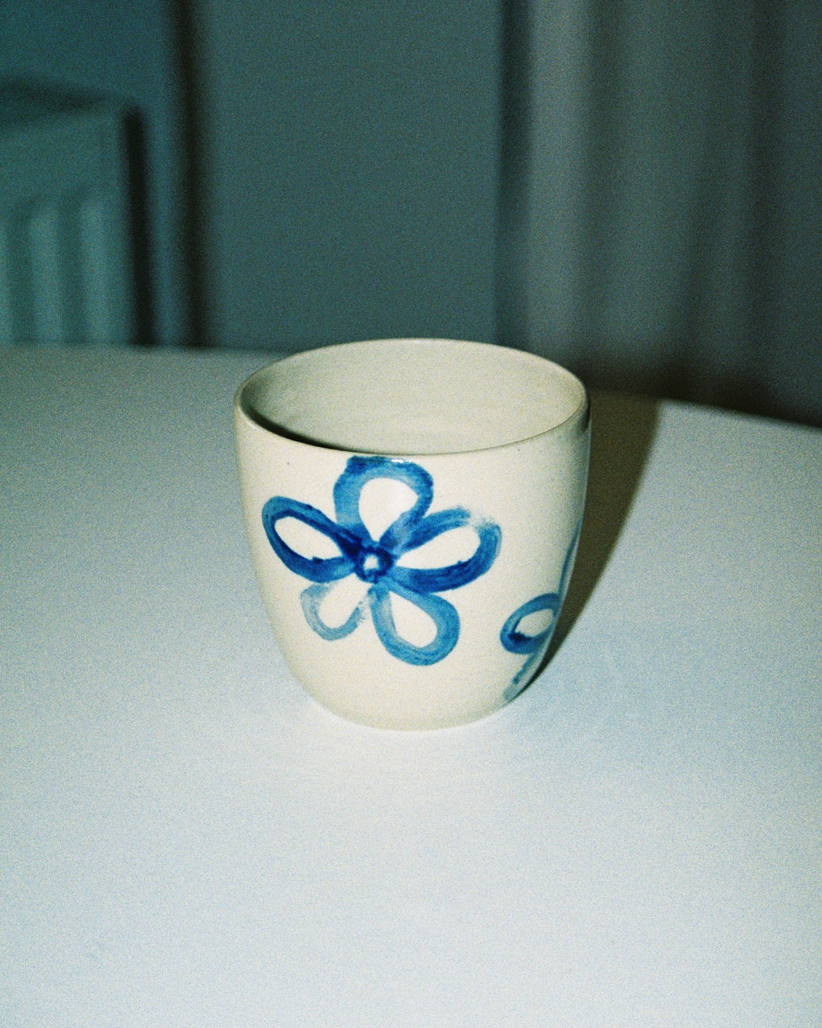 Keramik Kop "Malede Blomster" uden hank