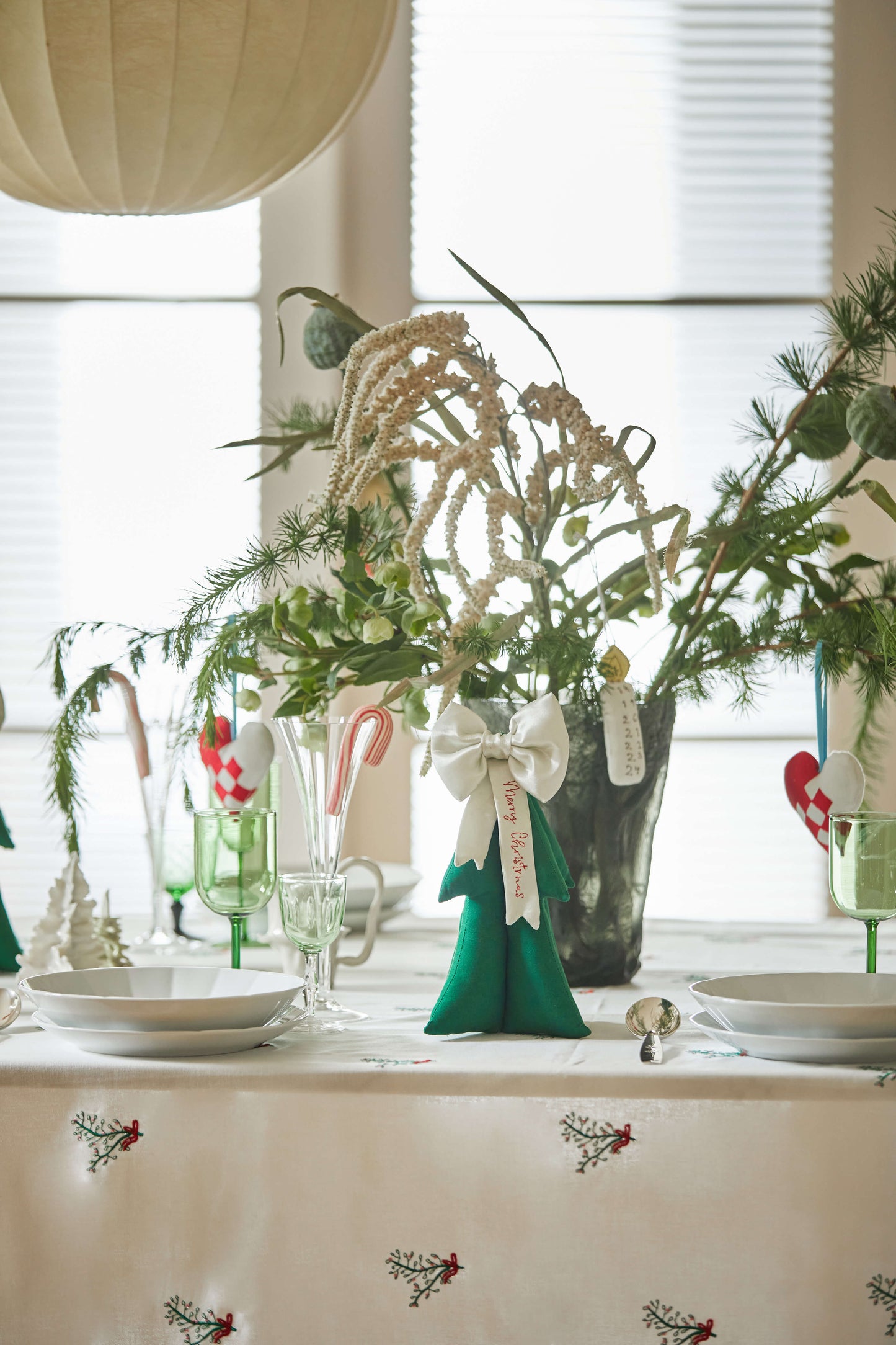Polstret Juletræ m. Satin-sløjfe