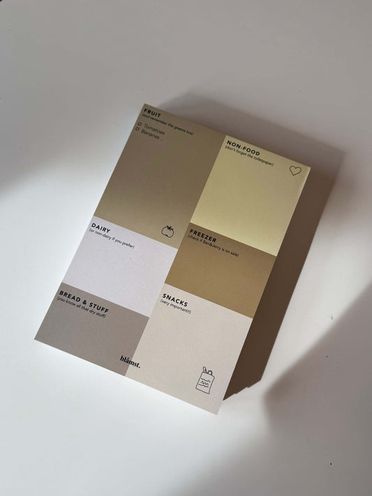 Indkøbsliste / A5 / 52 ark