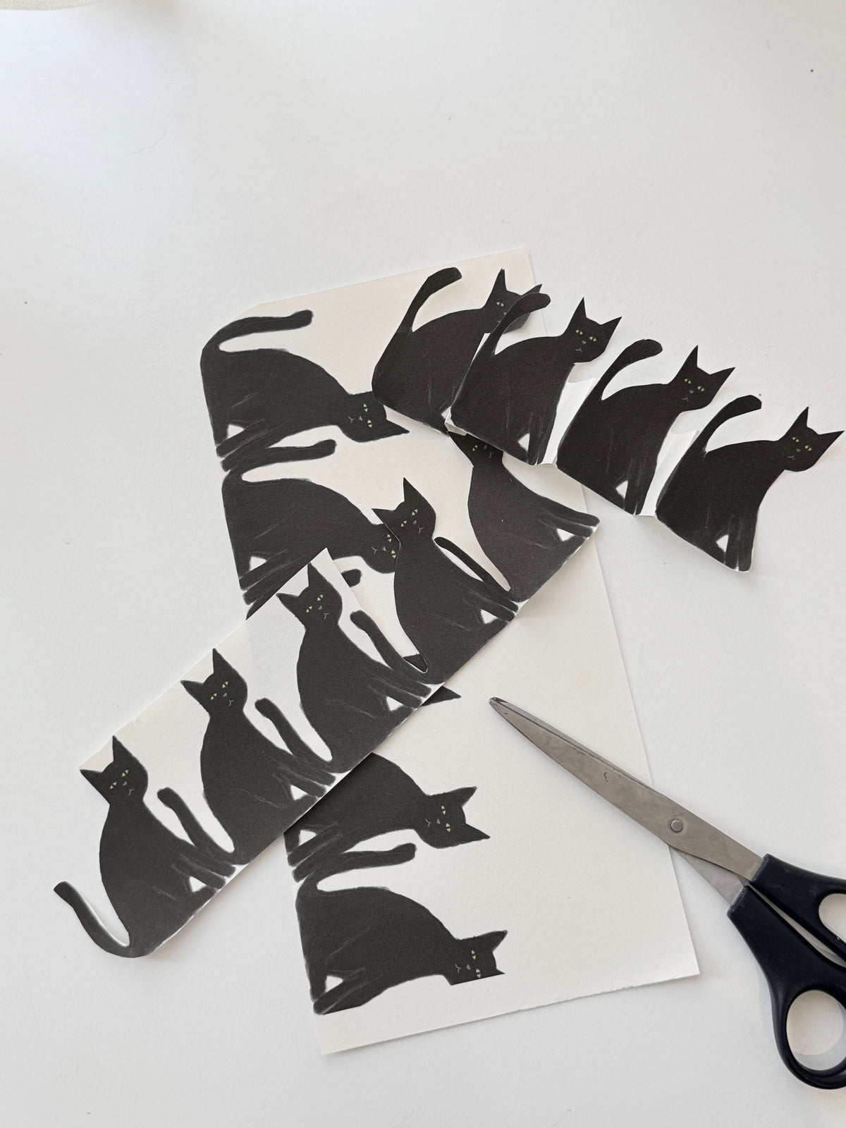Halloween Katte på række (PRINT-IT)
