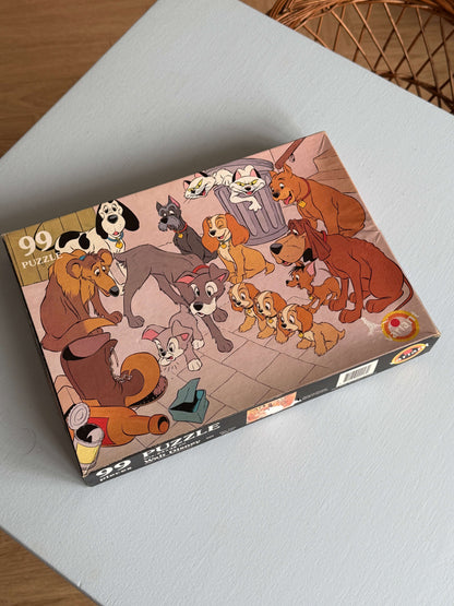 Lady og Vagabonden puslespil – 99 brikker