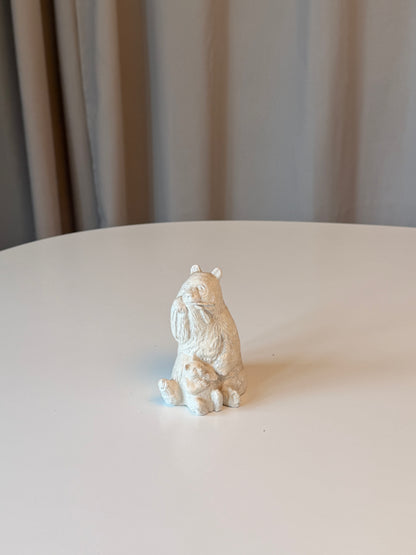 Keramik skulptur – mor bjørn og unge
