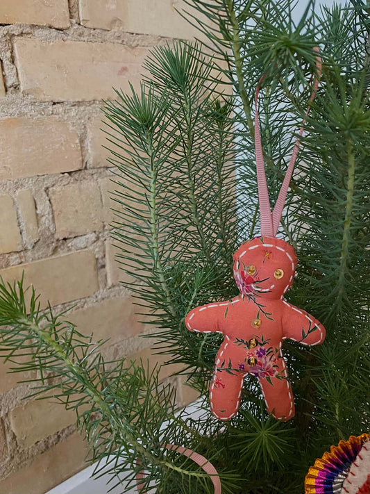 Gingerbread Silk Ornament