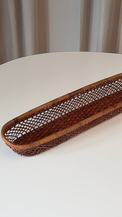 Flettet rattan kurv – opbevaring & servering