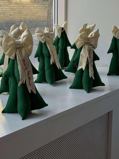 Polstret Juletræ m. Satin-sløjfe