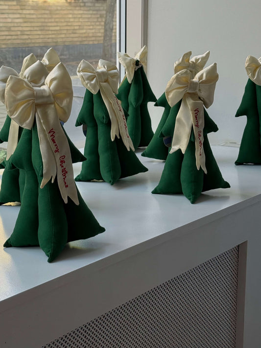 Polstret Juletræ m. Satin-sløjfe