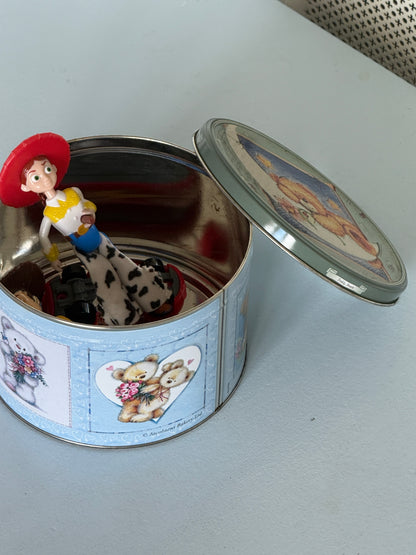 Metal opbevaringsdåse med bamsemotiv