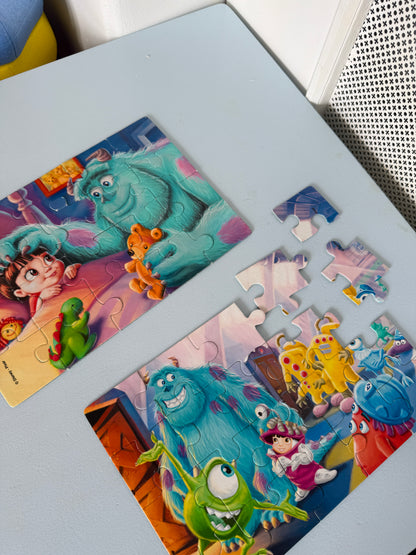 Monsters Inc 2-i-1 puslespil med 20 brikker