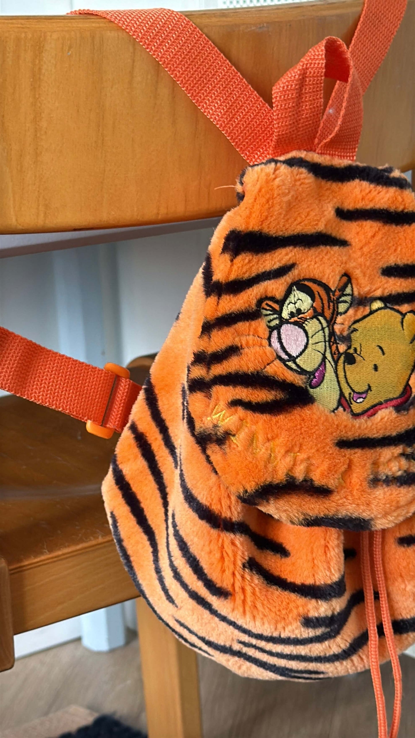 Plysrygsæk med Peter Plys og Tigerdyr