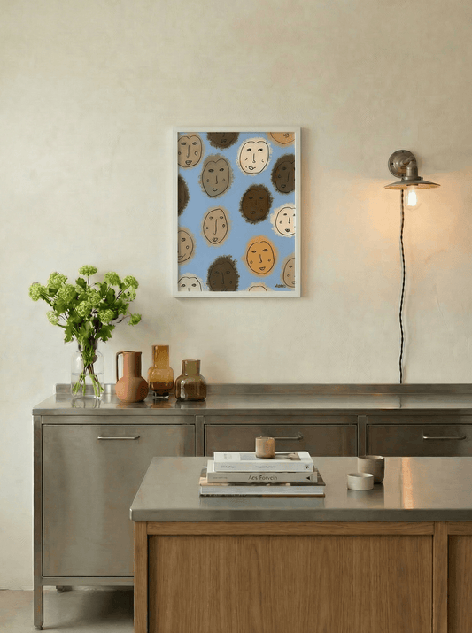 Blåmst Plakat - Faces