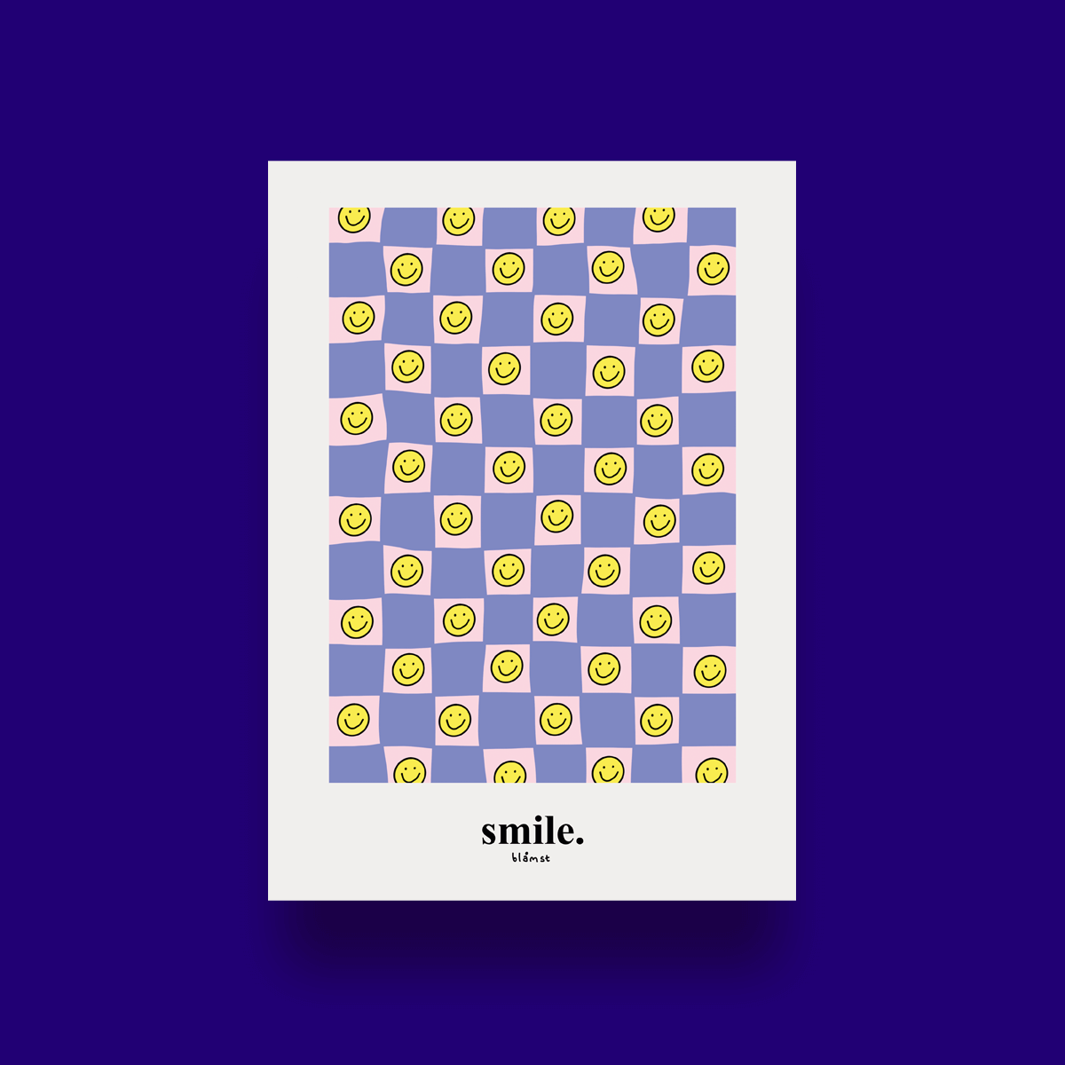 Blåmst Plakat - Smile